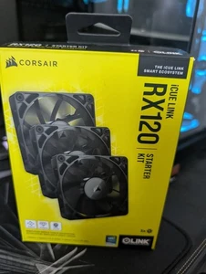 Corsair 120mm pack of 3 rx120 with starter kit black - Photo 1/4
