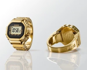 CASIO Gold Ring Watch CRW-001G-9JR w/Size Adjusting Spacer Limited Model NEW - Picture 1 of 3