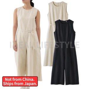 Mono MUJI mezcla de cáñamo sarga XS-XXL negro/marfil algodón orgánico para mujer nuevo con etiquetas - Imagen 1 de 29