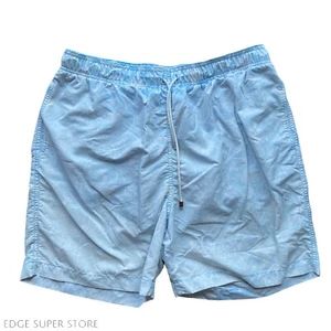 J McLaughlin Light Blue White Swim Trunks Surf Board Pool Shorts Size Large - Picture 1 of 4