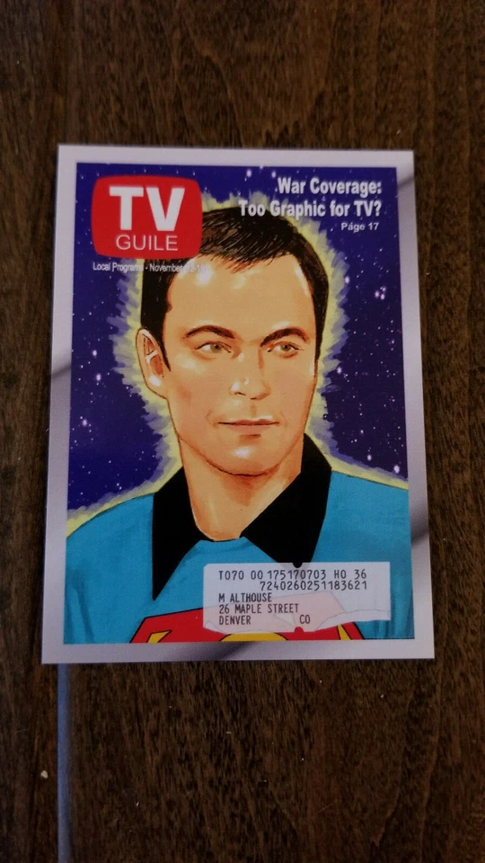 2018 ACHERON MINT PREVIEW CARD TV GUILE BIG BANG THEORY JIM PARSONS SHELDON  - Image 1 of 1
