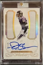 2016 Panini Flawless GOLD Deion Sanders Game Worn Used Dual Patch Auto 7/10