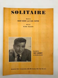 Sheet Music - Solitaire - Tony Bennett - Vintage - Picture 1 of 2