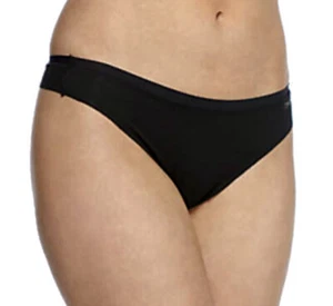 DKNY Downtown Cotton Black No Visible Line Thong Panty NEW Womens Sz S 5 DK1028 - Picture 1 of 4