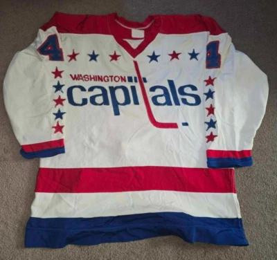 Хоккейная футболка Боба Парадайза из Washington Capitals 1976-77 игровая б/у Durene - Изображение 1 из 4