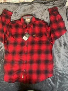 Field & Stream Shirt Mens Size XXL Lumberjack Red Charcoal Flannel Button Up NWT - Picture 1 of 11
