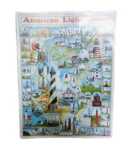 White Mountain AMERICAN LIGHTHOUSES 1000pc Jigsaw Puzzle 1997 NEW Sealed
