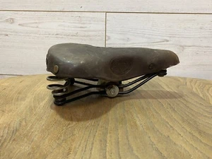 Silla de montar con resortes de cuero holandés Dutch Lepper vintage - Imagen 1 de 9