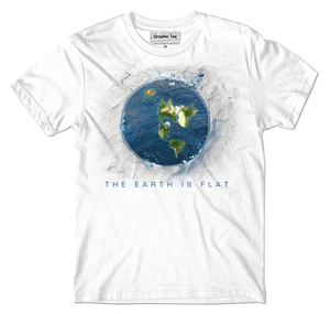 Camiseta Tierra Plana, Plano Infinito, Tierra es Plana, Firmamento, Nuevo Orden Mundial - Imagen 1 de 4