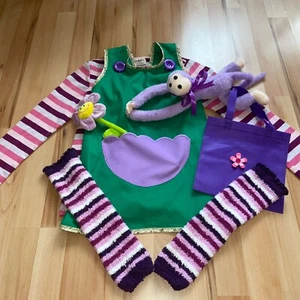 Pippi Langstrumpf Kostüm Gr.140/146 Shirt Kleid Stulpen Tasche Affe Karneval TOP - Bild 1 von 7