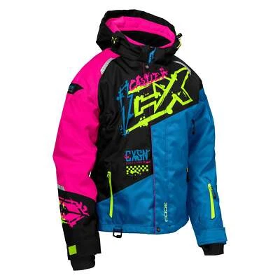 Chaqueta de moto de nieve Castle X Code G5 para mujer - azul proceso/rosa Glo/alta visibilidad Foto 1 de 2