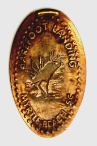BAREFOOT LANDING Pressed Penny ~ Retired MYRTLE BEACH SOUTH CAROLINA - Picture 1 of 1