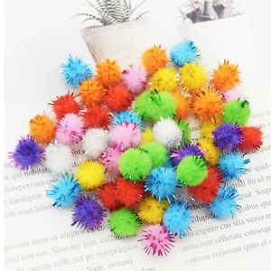 1.0cm - 3.0cm Wahlweise Mehrfarbig Pompons Mini Pom Pom Bälle Handwerk Dekor - Picture 1 of 6