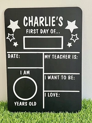 Reusable My First Day of School Personalised Chalk Board - image 1 of 4