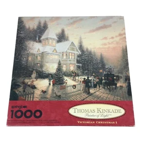 Springbok 1000 Piece Jigsaw Puzzle - Thomas Kinkade - Victorian Christmas I - Picture 1 of 8