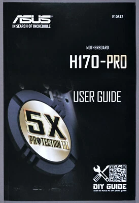 ASUS H170-Pro Motherboard User Guide/DYI Guide with DVD disk - Image 1 of 4