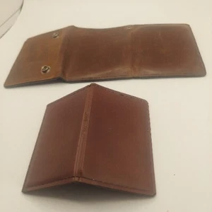 Levis Brown Leather Wallet and Simulated Leather Card Holder - Picture 1 of 10