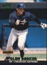 2000 Pacific Emerald Green Houston Astros Baseball Card #188 Glen Barker/99