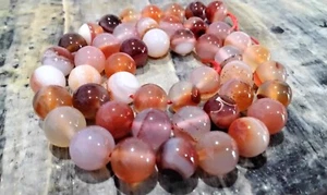 Sardónix natural, grado A, 8 mm, salmón claro, aprox 46 piezas. , envío gratuito. - Imagen 1 de 3