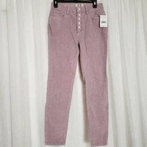 Free People dünne Cordhose Sonnenjäger Kordel dünn mattiert lila neu mit Etikett - Bild 1 von 7