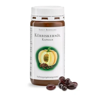 SANCT BERNHARD Kürbiskernöl Kapseln | Ölkürbis | Blase & Prostata | 150 Stück à 500 mg 100€/kg