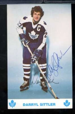 Postal firmada por Darryl Sittler autógrafo Toronto Maple Leafs XA2148 Foto 1 de 2