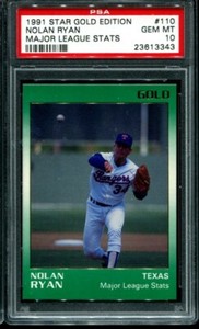 1991 Star Nolan Ryan PSA 10 Gold Edition #110