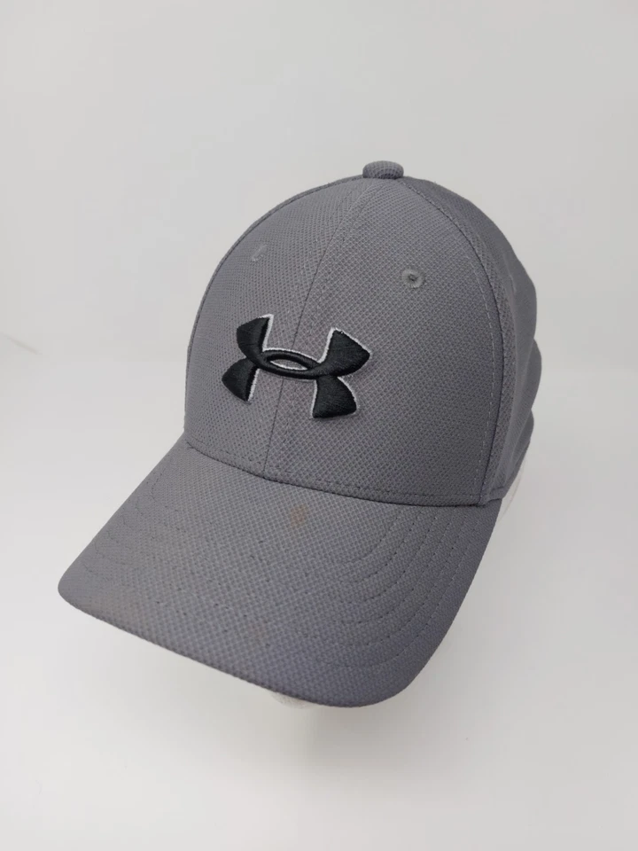 Under Armour UA Classic Fit Gray Youth S/M Fitted Hat Cap - Image 1 of 4