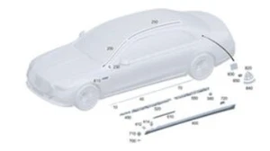 Letrero símbolo original Mercedes-Benz 223-817-28-00 - Imagen 1 de 1