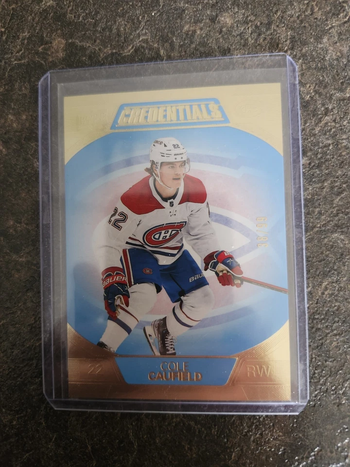 2022-23 Upper Deck Credentials 38/99 Cole Caufield Card# 44 - Image 1 of 2