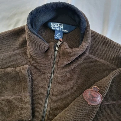 Chaqueta polar Polo Ralph Lauren para hombre mediana marrón herencia bolsillos vintage  Foto 1 de 4