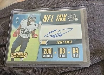 2018 Contenders NFL Ink Corey Davis autograph auto TITANS  - Image 1 of 2