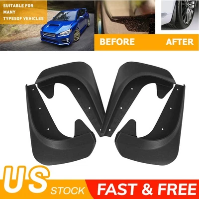 4PCS Car Mud Flaps Splash Guards for Front or Rear Auto Universal EVA Plastic - Image 1 of 4
