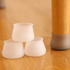 Upgraded Silicone Slider Chair Leg Protector Hardwood Floor Fits All Shape 8 pcs - Picture 1 of 12