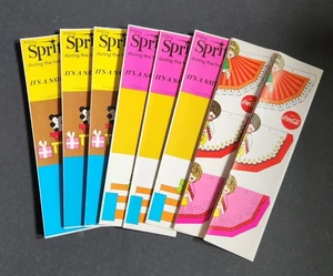 8 Pc. Coca-Cola DIY Holiday Decor Coke Promo Paper Decor Kitschy Vtg Angels USA - Picture 1 of 6