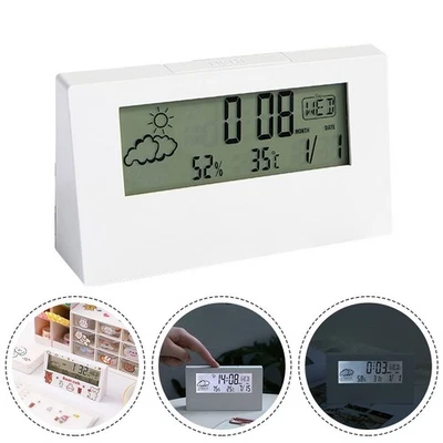 Alarm Clock Thermohygrometer Clock Waterproof Clocks Timer Countdown Time - Image 1 of 4