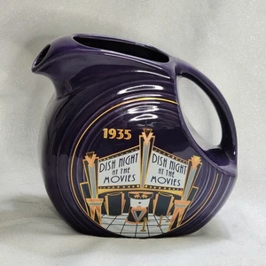 HLCCA Fiesta Dish Night at the Movies 1935 Pflaumensaft Scheibe Krug 600 produziert - Bild 1 von 7