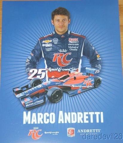 2013 Marco Andretti RC Cola Chevy Dallara Indy Car postcard Cover
