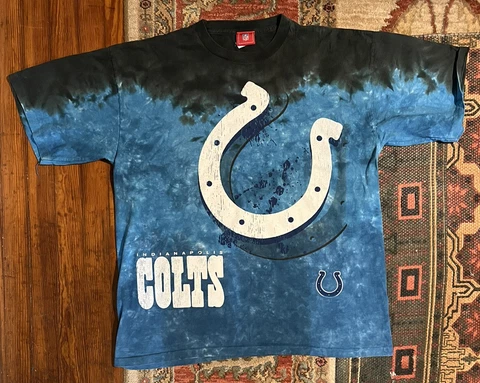 Vintage Indianapolis Colts Tie Dye Shirt Made In USA Mens XL Cover