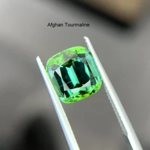 Cojín de turmalina afgana natural de 6,25 quilates corte 10,6 x 10,2 x 7,5 mm calidad impresionante - Imagen 1 de 5