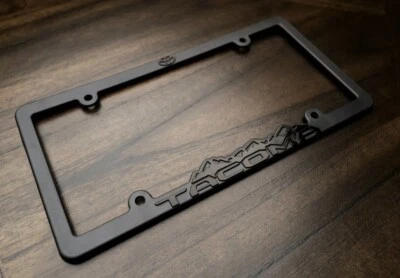 Fits Toyota-Tacoma-Custom-License-Plate-Frame-TRD-Offroad-Tacoma-BLACKOUT-taco - Image 1 of 4