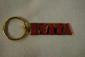 Evita Glitter Rot Logo Schlüsselring Neu Offiziell Als Verkauft Im Theater Shows - Picture 1 of 3