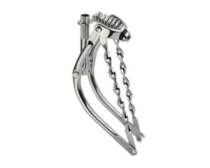F&R LOWRIDER 16" Bicycle Bike Bent Springer Fork 1" W/Twisted Bars Chrome Plated - Picture 1 of 1