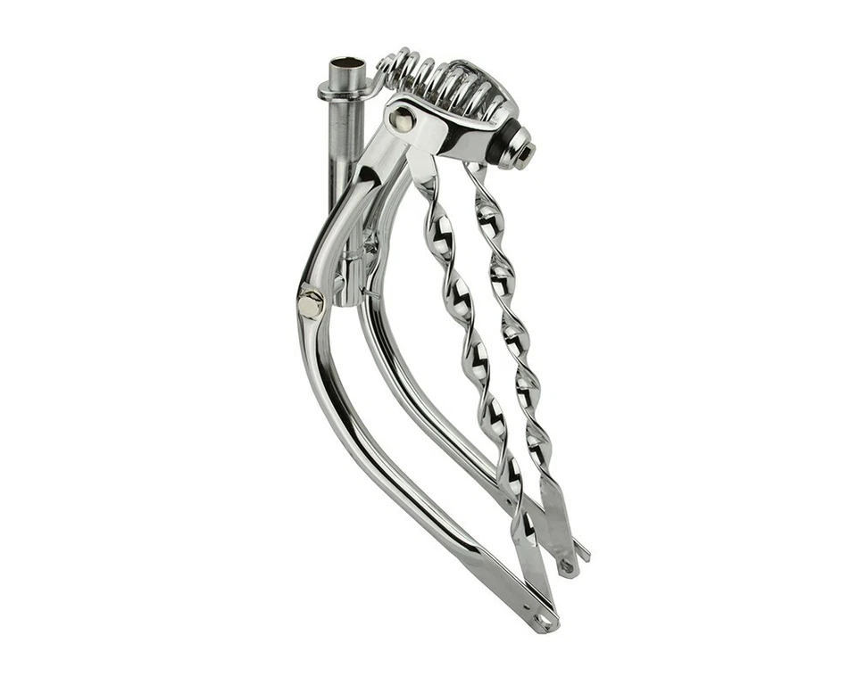 F&R LOWRIDER 16" Bicycle Bike Bent Springer Fork 1" W/Twisted Bars Chrome Plated - Image 1 of 1