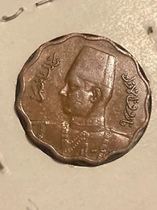 EGYPT ๐ช๐ฌ TEN MILLIEMES COIN 1938 (KING FAROUK I) - Picture 1 of 4