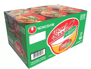 Nongshim Bowl Noodle Spicy Kimchi Ramyun Ramen Noodle Soup Bowl, 3.03oz X 18 CT - Picture 1 of 5