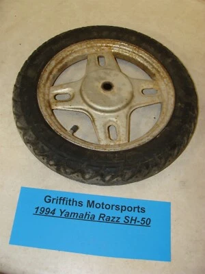 1994 年雅马哈 RAZZ RIVA 50cc SH50 滑板车 oem 后轮轮轮辋轮胎 2.50-10 — 第 1/4 张图片