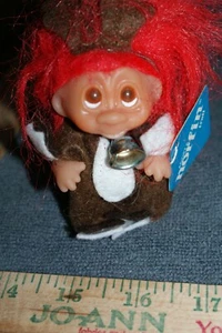 Conjunto de muñeca Norfin Troll Dam Sprinter cabello rojo 3 in NUEVO 1985 cara sonriente - Imagen 1 de 5