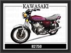 KAWASAKI H2 Motorcycle Poster Laminated A4 Poster