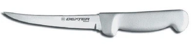 Cuchillo deshuesador Dexter Russell curvo flexible de 6" con mango blanco DEX-232 Foto 1 de 3
